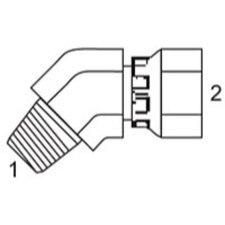 Swivel Pipe Union - 45 Male Pipe x Female Pipe Swivel