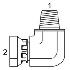 Swivel Pipe Union - 90 Male Pipe x Female Pipe Swivel