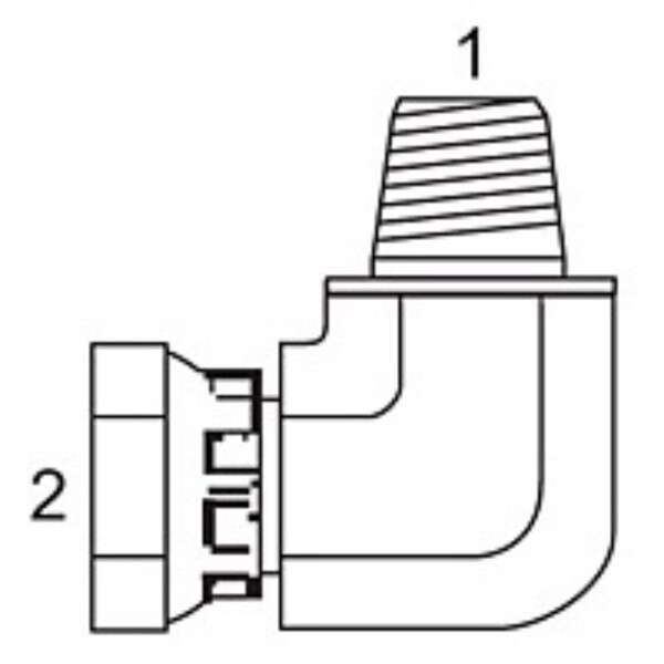 Swivel Pipe Union - 90 Male Pipe x Female Pipe Swivel