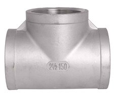 NPT Threaded Fitting with FxFxF openings. Available in SS304 and SS316.