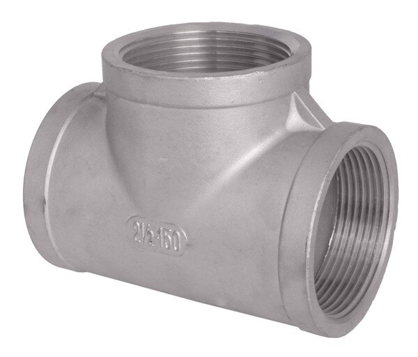 NPT Threaded Fitting with FxFxF openings. Available in SS304 and SS316.