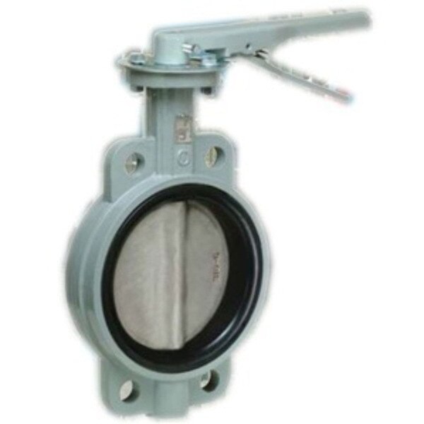 Wafer Style Butterfly Valve - Stainless Steel Disc / Lever Handle / EPDM Seat / Gray Body