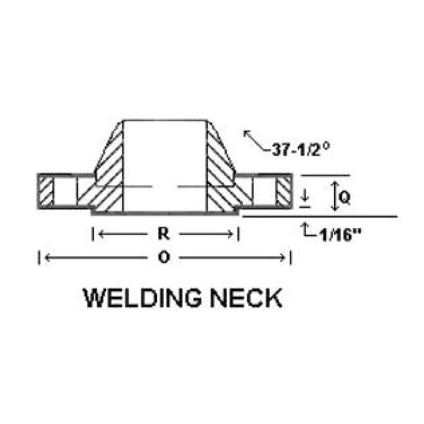 Weld Neck Face Flange - Carbon Steel