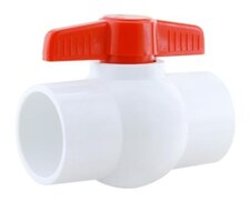White PVC Ball Valve- Economy Pattern